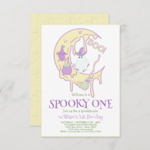 Ghost Spooky One 1st Halloween Birthday Invitation
