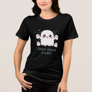 Ghost Squad Leader Kawaii Halloween Tri-Blend Shirt