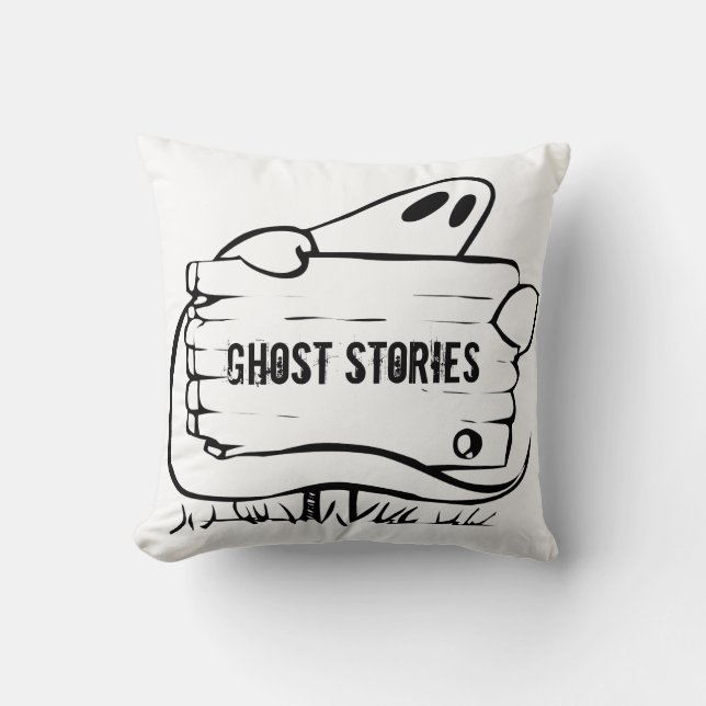 Ghost Stories Throw Pillow (Front)