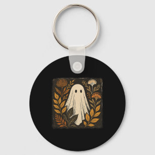 Ghost Tee Fall Autumn Vibes Graphic Whimsical Flor Keychain