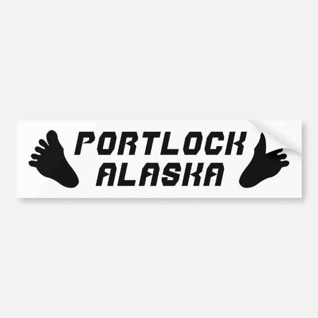 Ghost Town Portlock Alaska AK Bigfoot sasquatch  Bumper Sticker (Front)