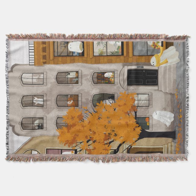 Ghost Town Throw Blanket (Front)