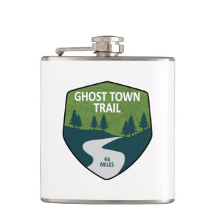 Ghost Town Trail Pennsylvania Hip Flask