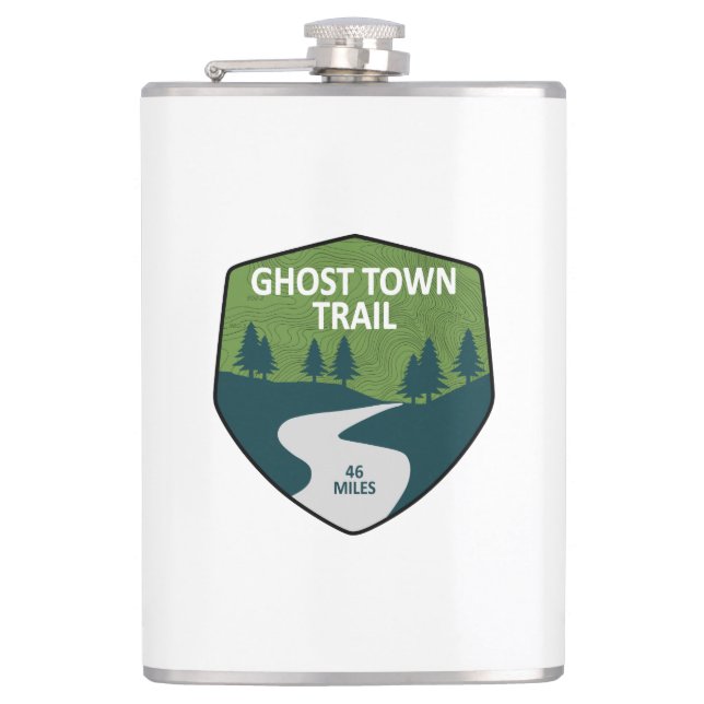 Ghost Town Trail Pennsylvania Hip Flask (Front)