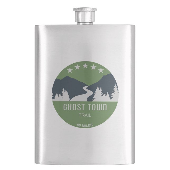 Ghost Town Trail Pennsylvania Hip Flask (Front)