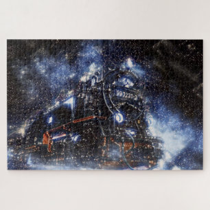 Ghost Train Vintage Locomotive Jigsaw Puzzle