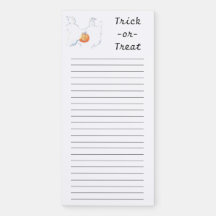 Ghost Trick or Treat Magnetic Notepad