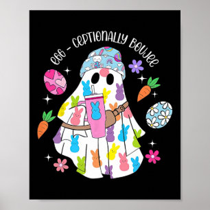 Ghost Tumbler Belt G Happy Easter Ghost Bunny  Poster