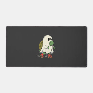 Ghost Turtle Roller Skates Halloween Design_1 Desk Mat
