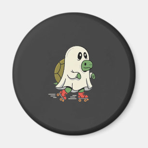 Ghost Turtle Roller Skates Halloween Design_1 Magnet