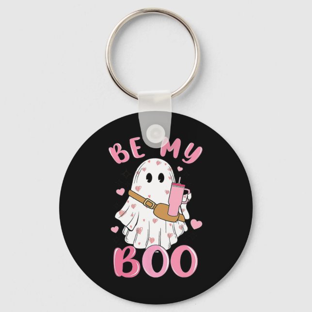 Ghost Valentine Be My Boo  Keychain (Front)