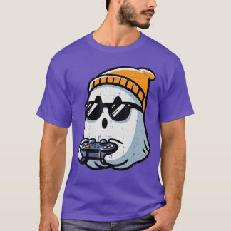 Ghost Video Gamer Gaming Halloween Men Boys een Yo T-Shirt