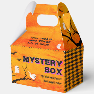 Ghost Vintage Treat Tricks Halloween Party Mystery Favor Box