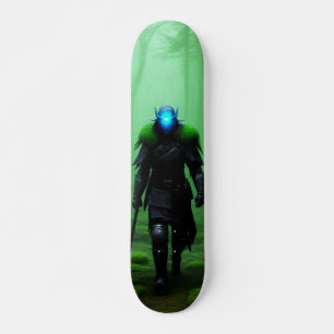 Ghost Warrior Skateboard in Dark Forest