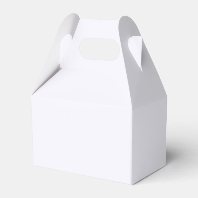 Ghost White Gable Favour Box (Front Side)