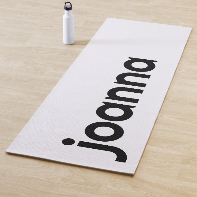 Ghost White Modern Name | Stylish Simple Yoga Mat (In Situ)