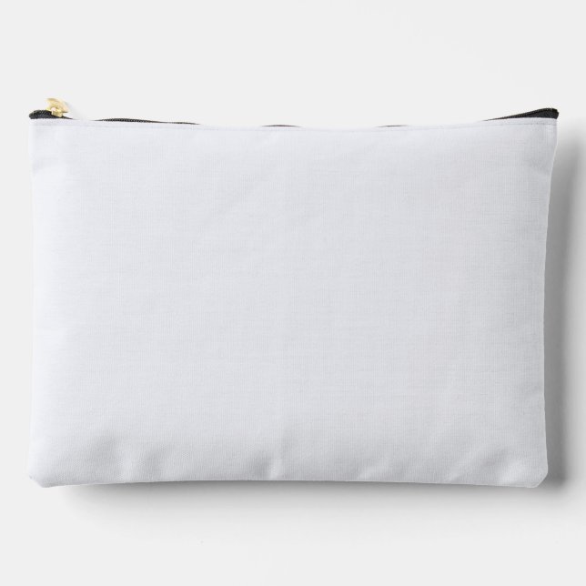 Ghost White Solid Colour Accessory Pouch (Front)