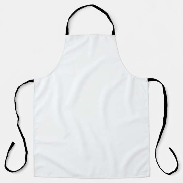 Ghost White Solid Colour Apron (Front)