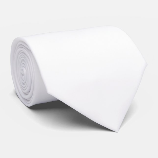 Ghost White Solid Colour Tie (Rolled)