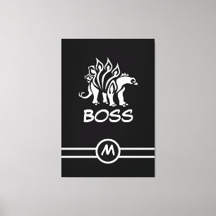 Ghost White Stegosaurus Spiked  Dinosaur  Canvas Print