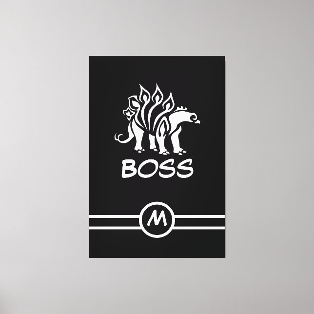 Ghost White Stegosaurus Spiked  Dinosaur  Canvas Print (Front)