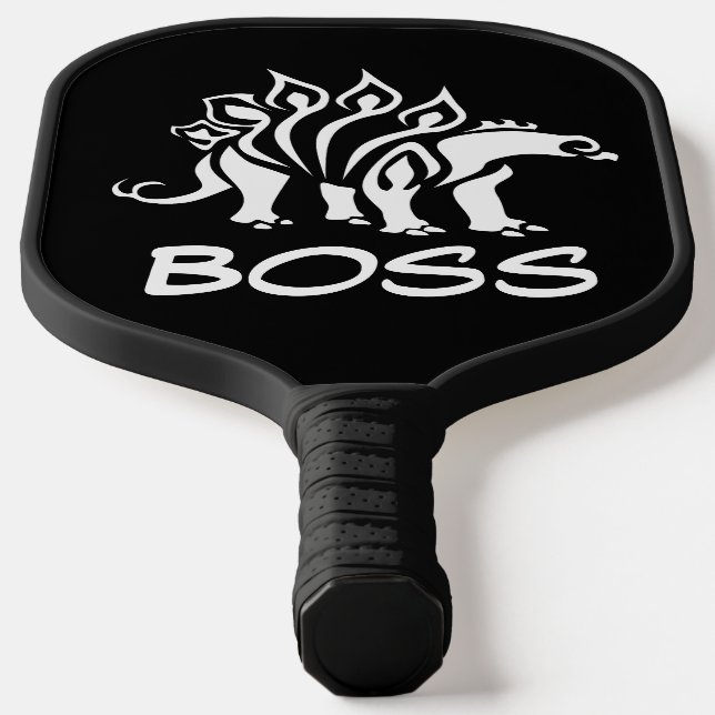 Ghost White Stegosaurus Spiked  Dinosaur  Pickleball Paddle (Laydown)