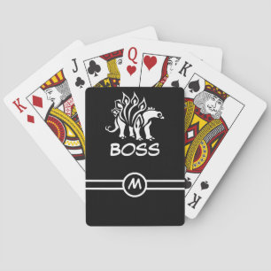 Ghost White Stegosaurus Spiked Dinosaur Playing Cards