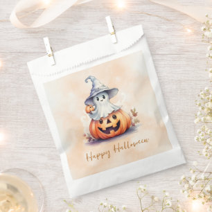 Ghost Witches Hat Jack-O' Lantern Happy Halloween Favour Bag