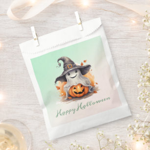 Ghost Witches Hat Jack-O' Lantern Happy Halloween Favour Bag