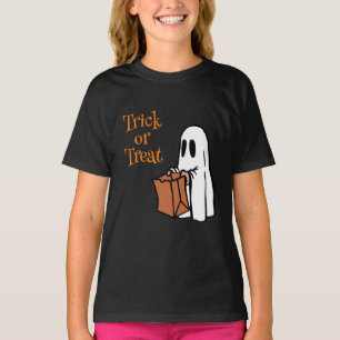 Ghost with Bag Trick or Treat   T-Shirt