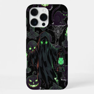 Ghost with Lantern and Green Eyes iPhone 16 Pro Max Case