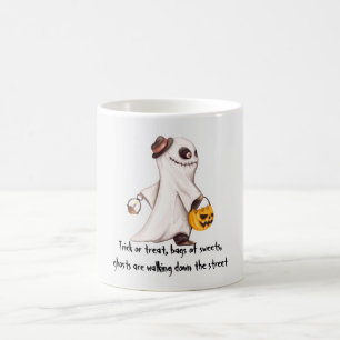 Ghost with Pumpkin  Coffee Mug