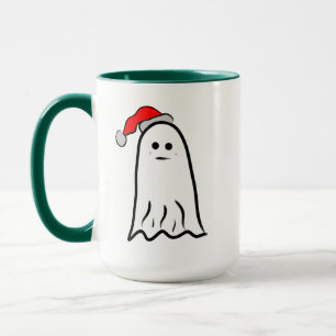 Ghost with Santa Hat Mug