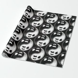 Ghost Yin Yang Black and White Wrapping Paper