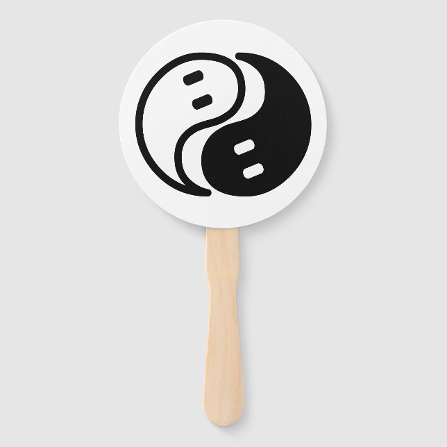 Ghost Yin Yang Hand Fan (Front)