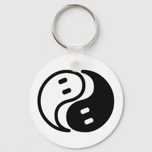 Ghost Yin Yang Keychain