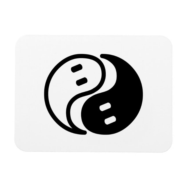 Ghost Yin Yang Magnet (Horizontal)