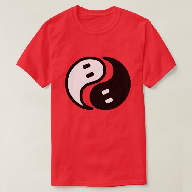 Ghost Yin Yang T-Shirt (Design Front)