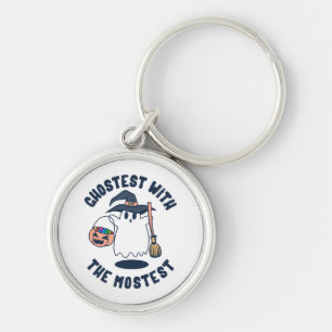 Ghostest Funny Spooky Witch Keychain
