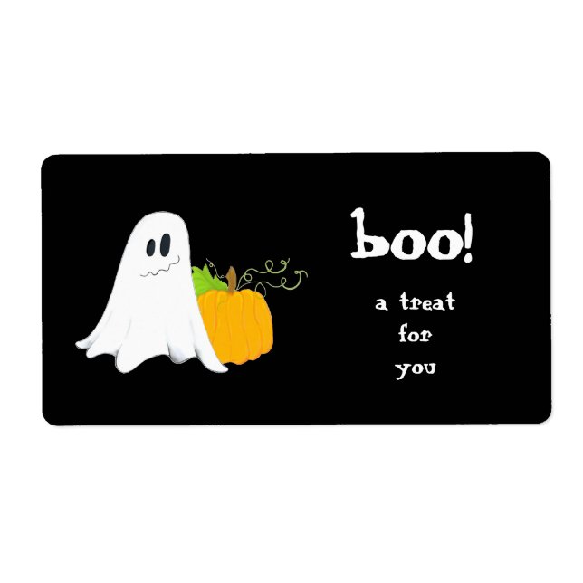Ghostie ~ Treat Bag label (Front)