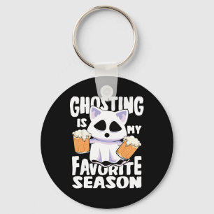 Ghosting Is My Favourite Season Halloween Women Ca Keychain