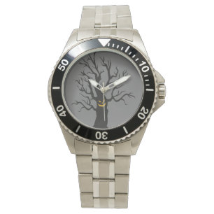 Ghostly Allure: Halloween Stainless Steel Bracelet Watch