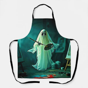Ghostly Artist's Studio Design Apron