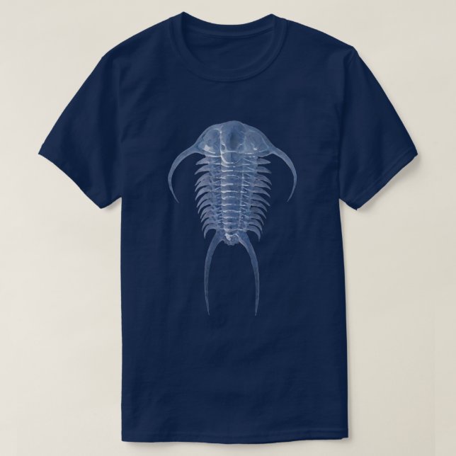 Ghostly Blue Paraceraurus Trilobite T-Shirt (Design Front)