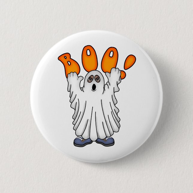 Ghostly Boo 2 Inch Round Button (Front)