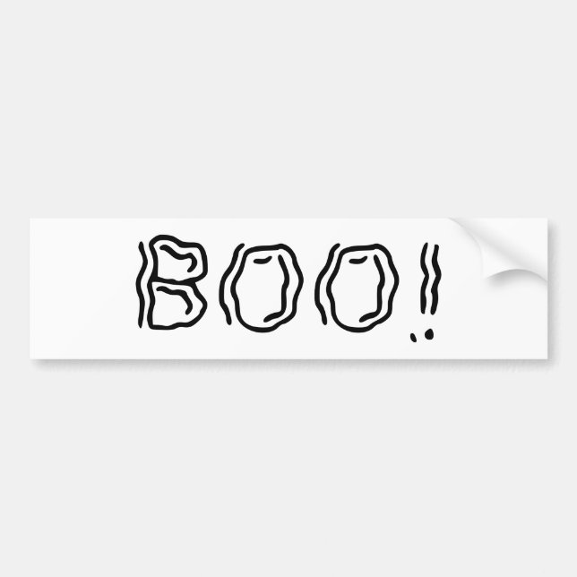Ghostly Boo! Bumper Sticker (Front)