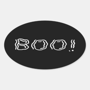 Ghostly Boo! Oval Sticker
