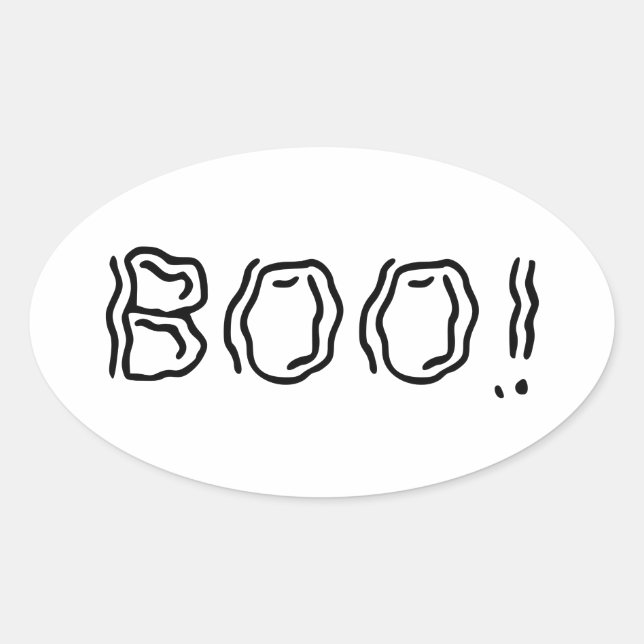 Ghostly Boo! Oval Sticker (Front)