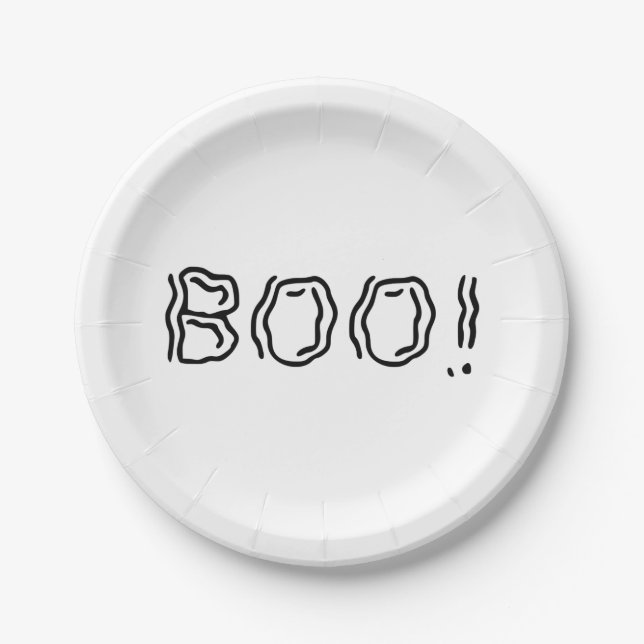 Ghostly Boo! Paper Plate (Front)
