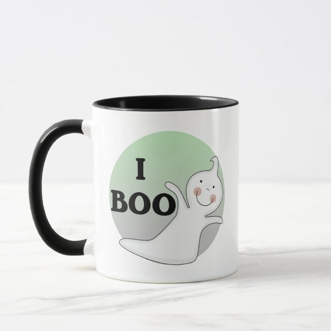 Ghostly Boo Tshirts and Gifts Mug (Left)